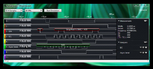 Saleae logic analyzer